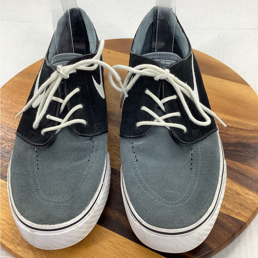 The Nike Zoom Stefan Janoski Armory Slate White Black Men's Shoes in Size 14